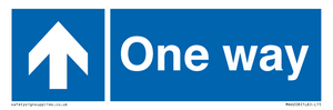 One way with up directional arrow